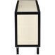 Deanna 72 inch Ivory and Black and Brushed Brass and Clear Console Table