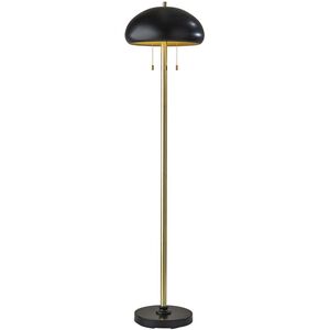 Cap 64 inch 40.00 watt Black and Antique Brass Floor Lamp Portable Light