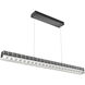 Asscher LED Matte Black Linear Pendant Ceiling Light