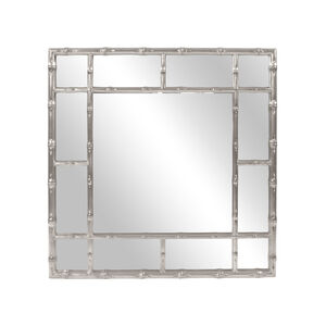 Bamboo 40 X 40 inch Glossy Nickel Wall Mirror