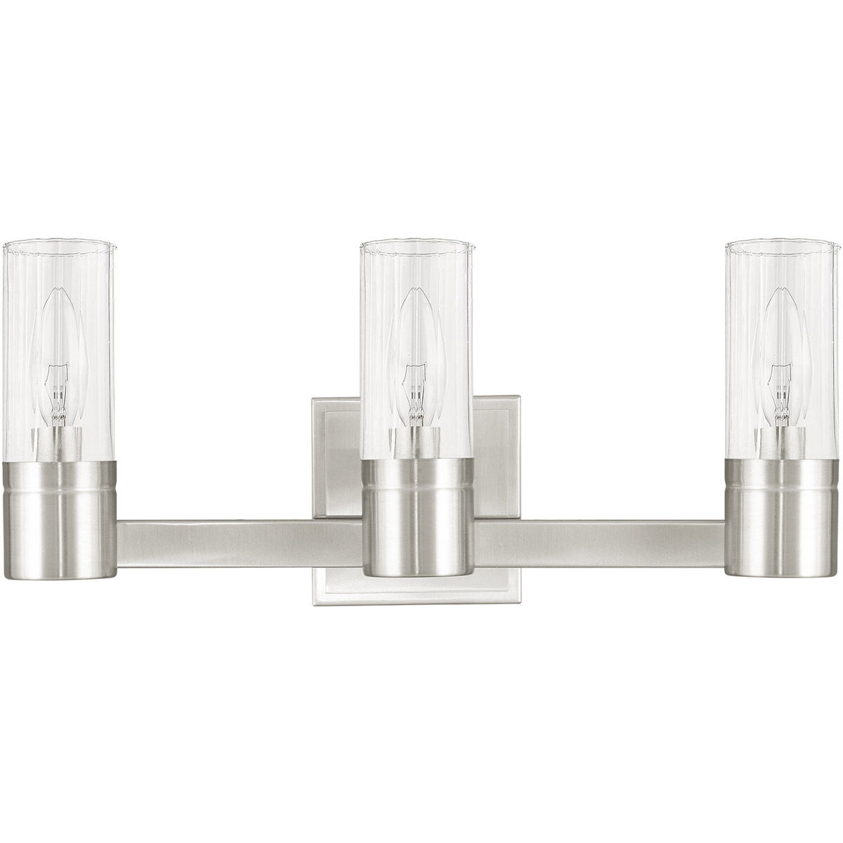 Midtown 3 Light 18 inch Brushed Nickel Bath Vanity Wall Light