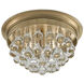 Worthing 1 Light 14 inch Antique Brass Flush Mount Ceiling Light
