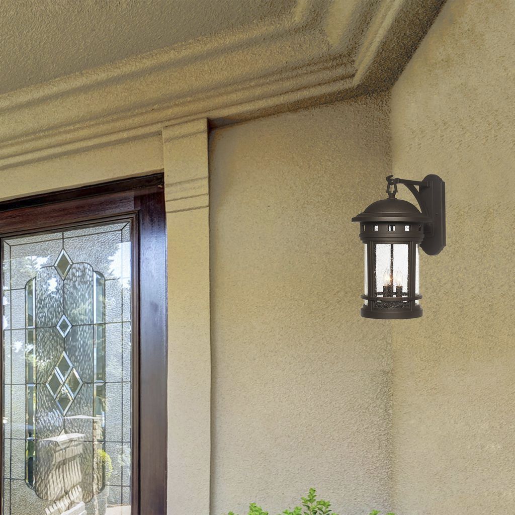 Sedona 3 Light 20 inch Oil Rubbed Bronze Outdoor Wall Lantern in Seedy