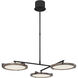 Clodagh Shuffle LED 26.9 inch Nightshade Black Chandelier Ceiling Light