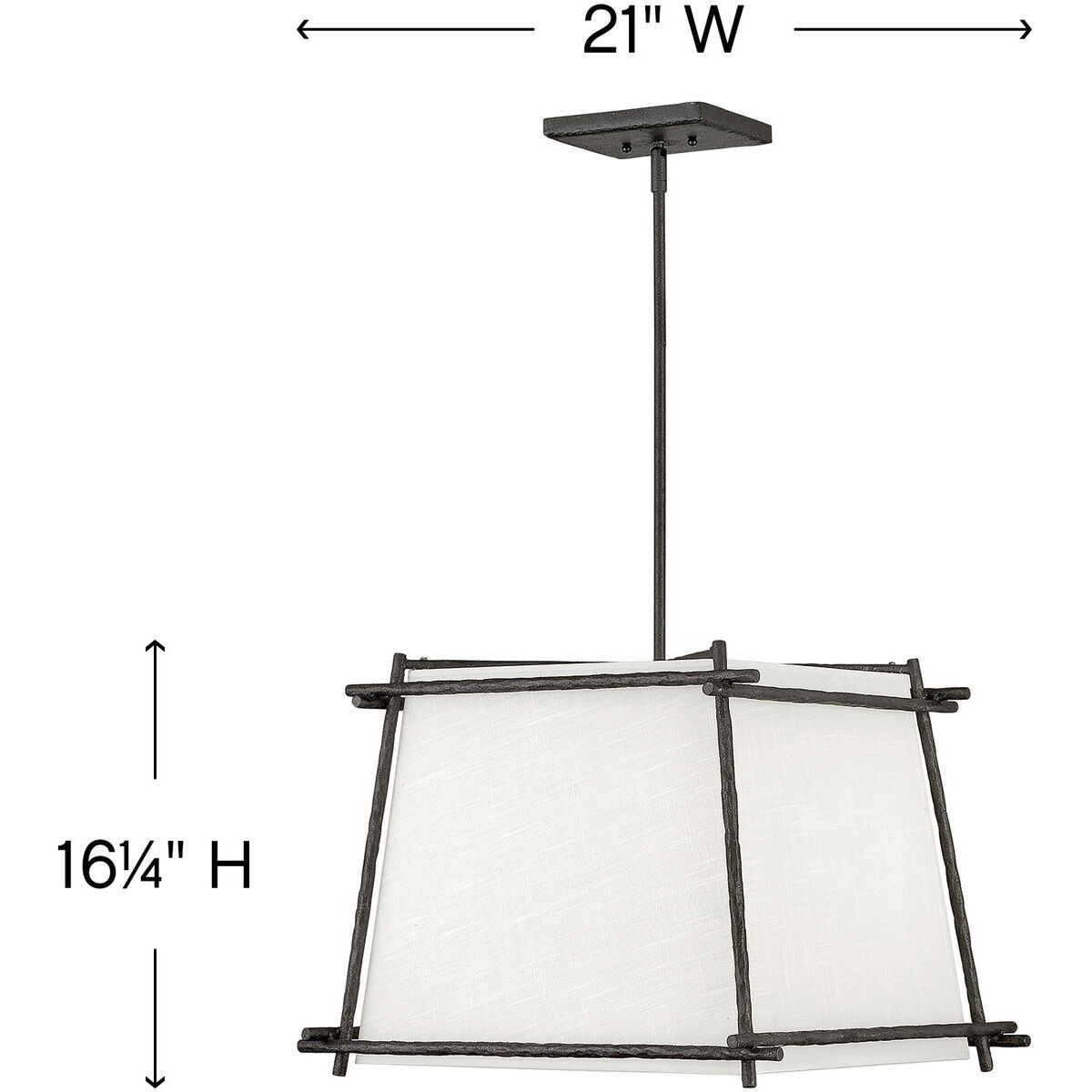 Tress 4 Light 21 inch Forged Iron Indoor Pendant Ceiling Light