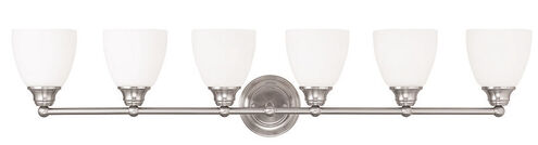 Somerville 6 Light 42 inch Brushed Nickel Bath Vanity Wall Light