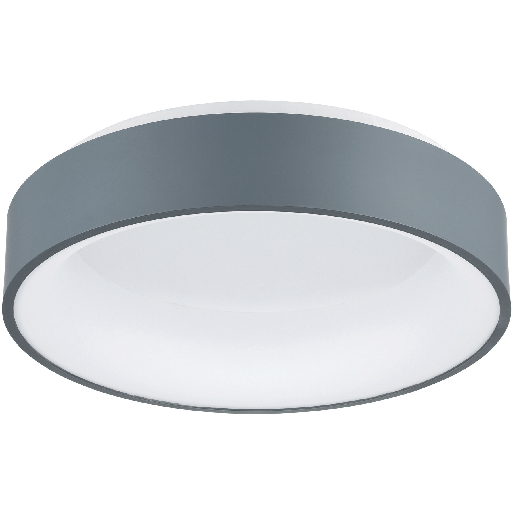 Arenal LED 18 inch Grey and White Drum Shade Flush Mount Ceiling Light in Gray and White