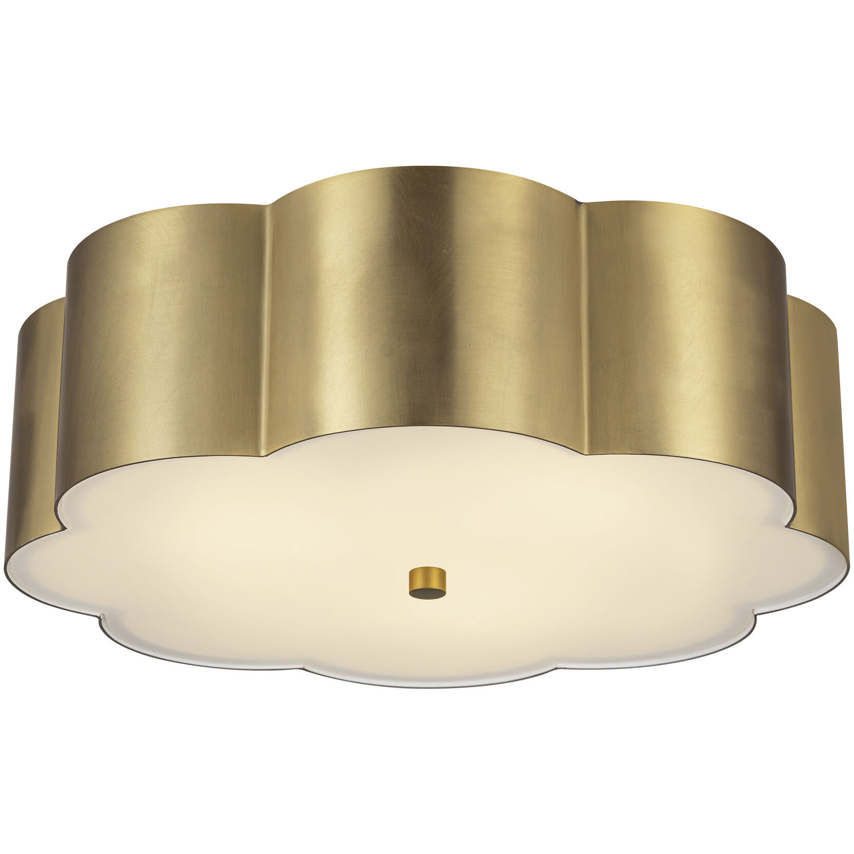 Alora Mood Blossom 3 Light 14.13 inch Brushed Gold Flush Mount Ceiling Light