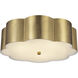 Alora Mood Blossom 3 Light 14.13 inch Brushed Gold Flush Mount Ceiling Light