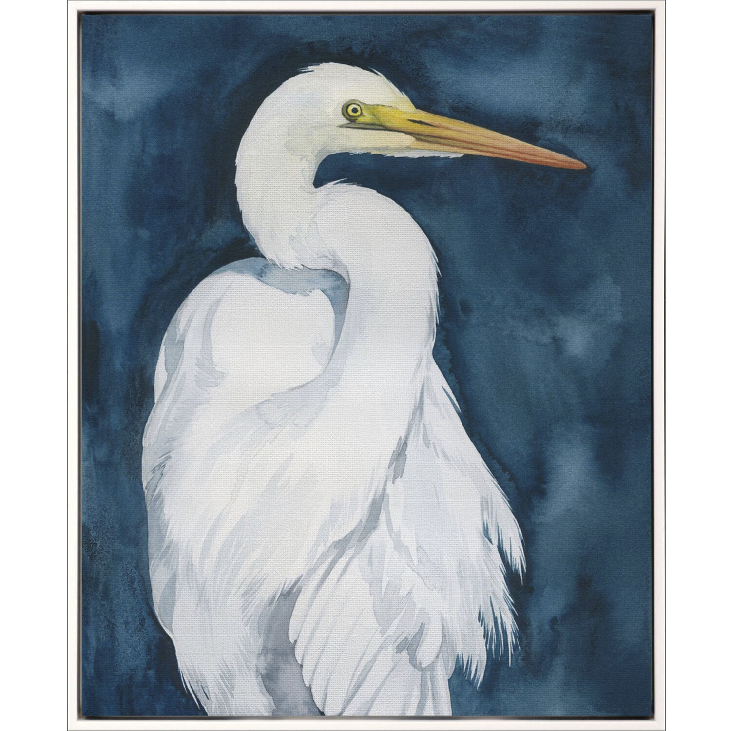 Midnight Hunter Blue and White Canvas