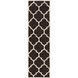Transit 96 X 27 inch Black/Ivory/Dark Brown/Ivory Handmade Rug in 2.25 x 8