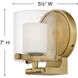 Rixon LED 6 inch Heritage Brass Vanity Light Wall Light