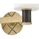 Declan 2 Light 15 inch Heritage Brass with Black Oxide Bath Light Wall Light