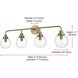 Hanson 4 Light 37 inch Satin Gold Bath Sconce Wall Light