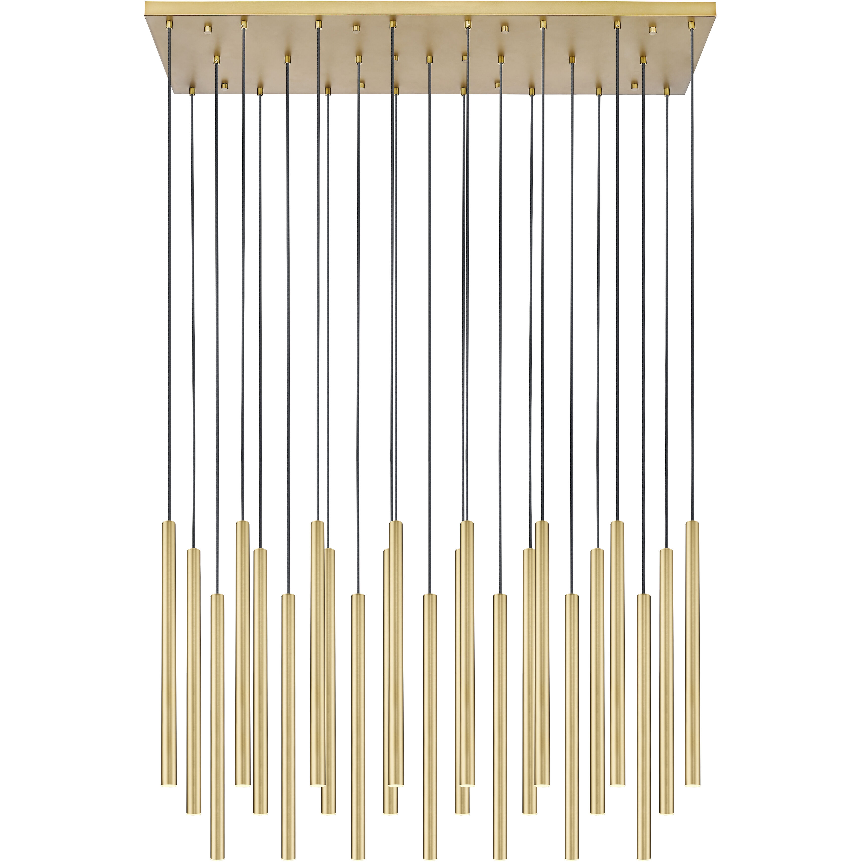 Forest Linear Chandelier Ceiling Light in Modern Gold