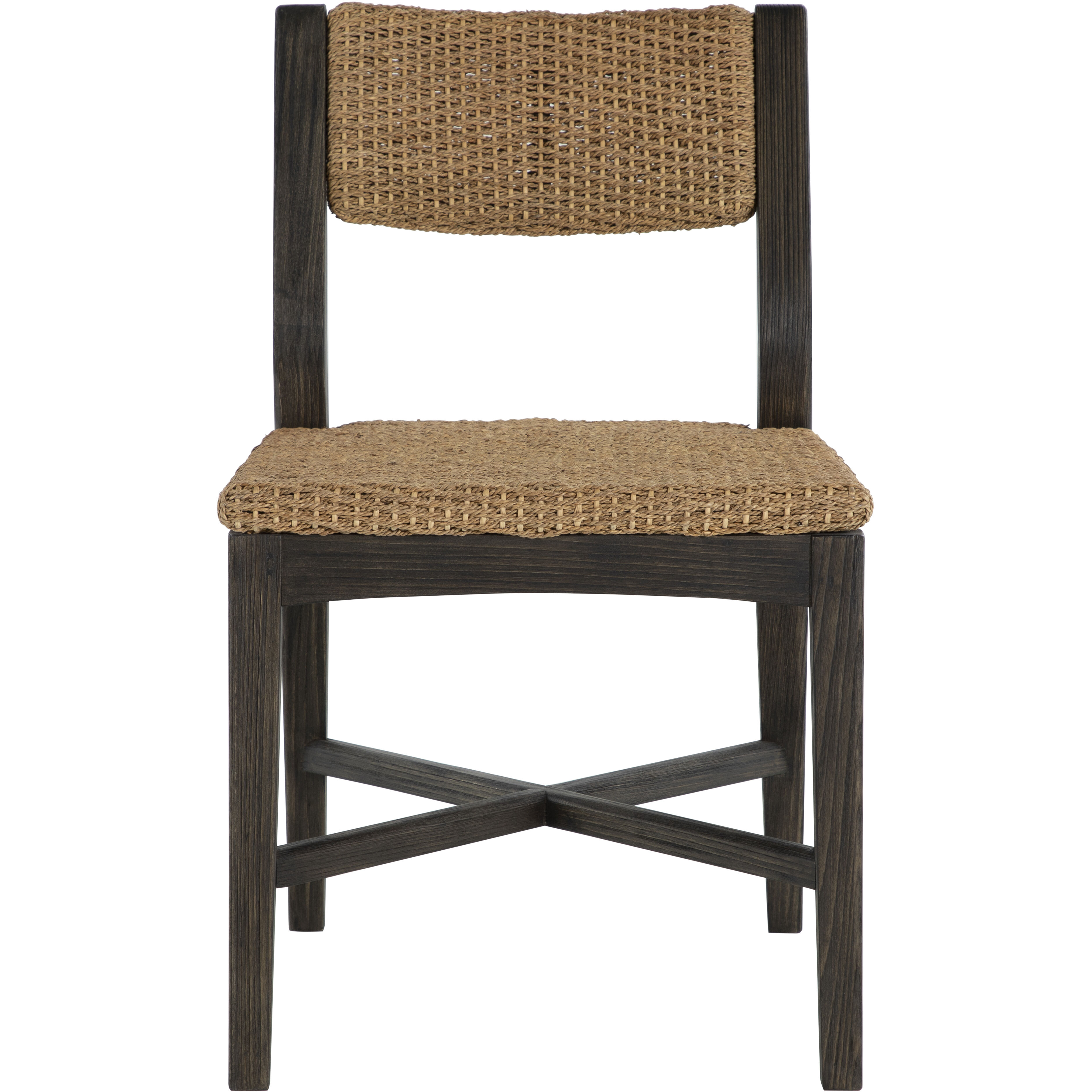 Richard Dark Brown Rubber Wood / Natural Seagrass Occasional Chair