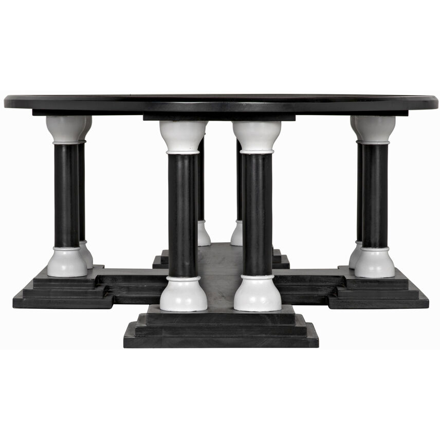 Desoto 66 X 38 inch Hand Rubbed Black and Solid White Coffee Table