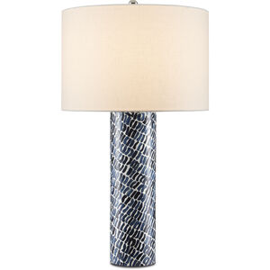Indigo 28 inch 150.00 watt Blue/White Table Lamp Portable Light