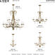 Daphne 8 Light 29.75 inch Antique Gold Leaf Chandelier Ceiling Light, Large