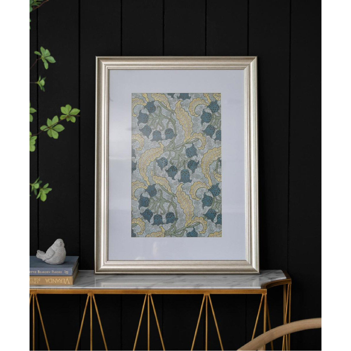 Smithsonian Gold and Green and Blue Wall Art, Floral