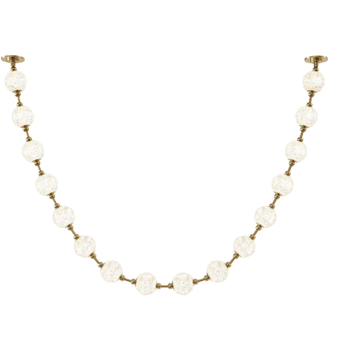 Marni Pendant Ceiling Light in Natural Brass