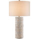 Azores 32.5 inch 150 watt Whitewashed Water Hyacinth Table Lamp Portable Light