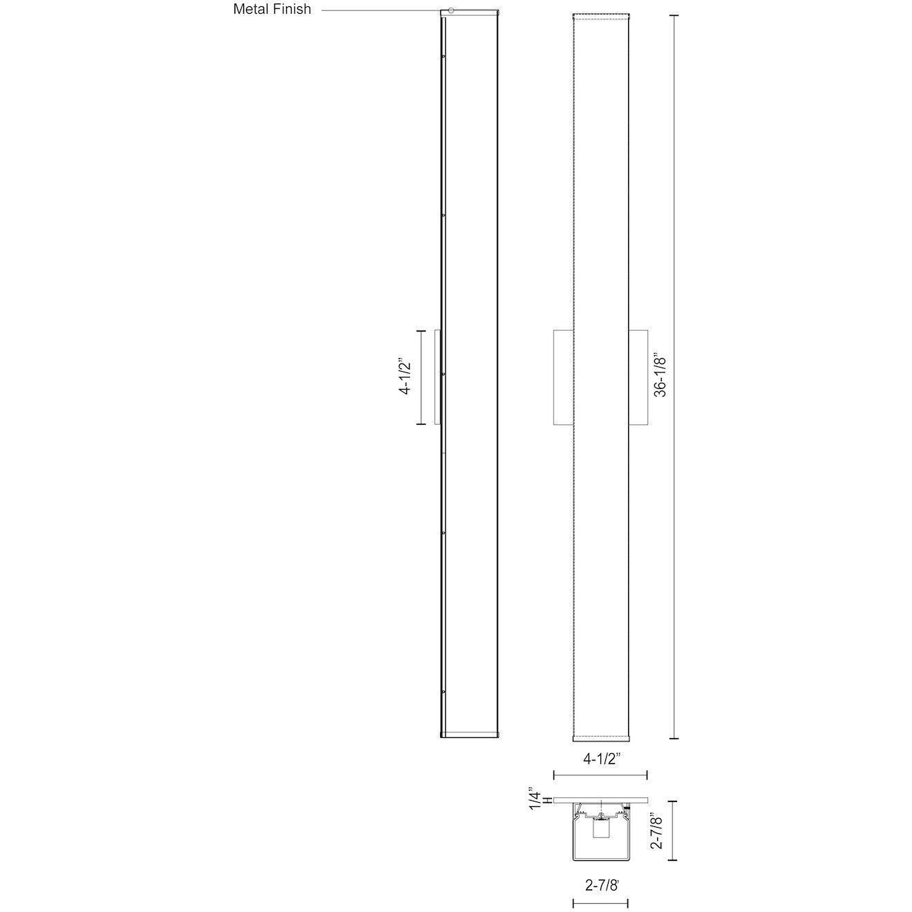 Jane LED 36.13 inch Black Bath Vanity Wall Light