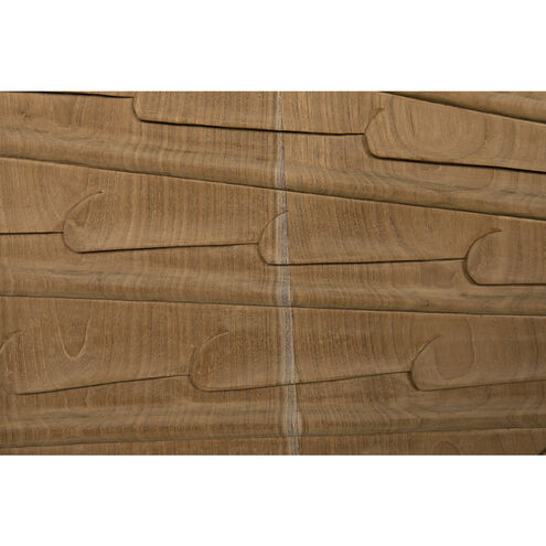 Ra 76 X 20 inch Hand Rubbed Black with Teak Sideboard