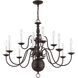 Williamsburgh 12 Light 32 inch Bronze Chandelier Ceiling Light