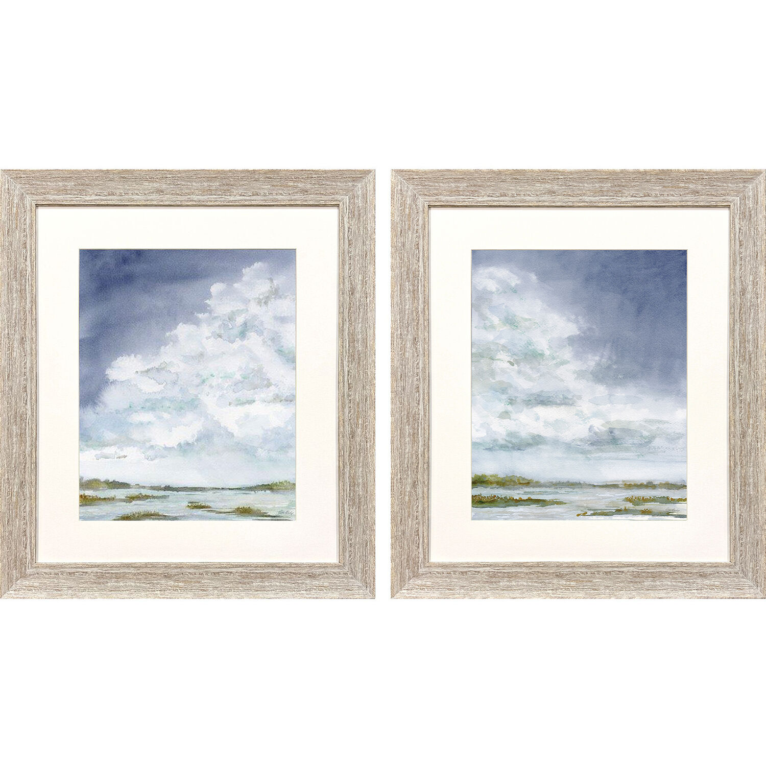 Afternoon Sotmr Blue and Multi and Green Framed Art, Propac