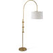 Arc 84 inch 100.00 watt Natural Brass Floor Lamp Portable Light