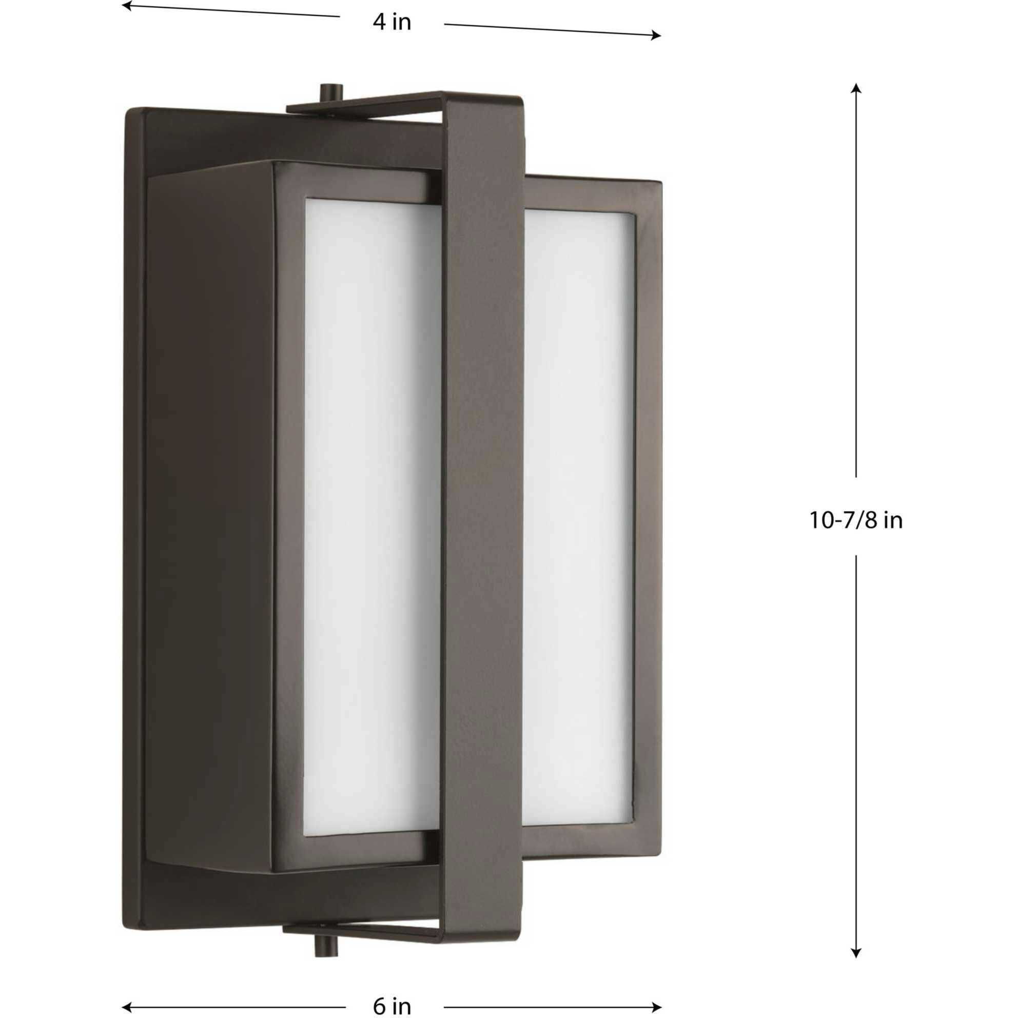 Diverge 1 Light 11 inch Architectural Bronze Outdoor Wall Lantern, Small