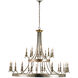 Lodestar 30 Light 65 inch Granello Silver Leaf and Antique Gold Leaf Chandelier Ceiling Light