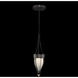 Mirage 1 Light 7.5 inch Black Pendant Ceiling Light