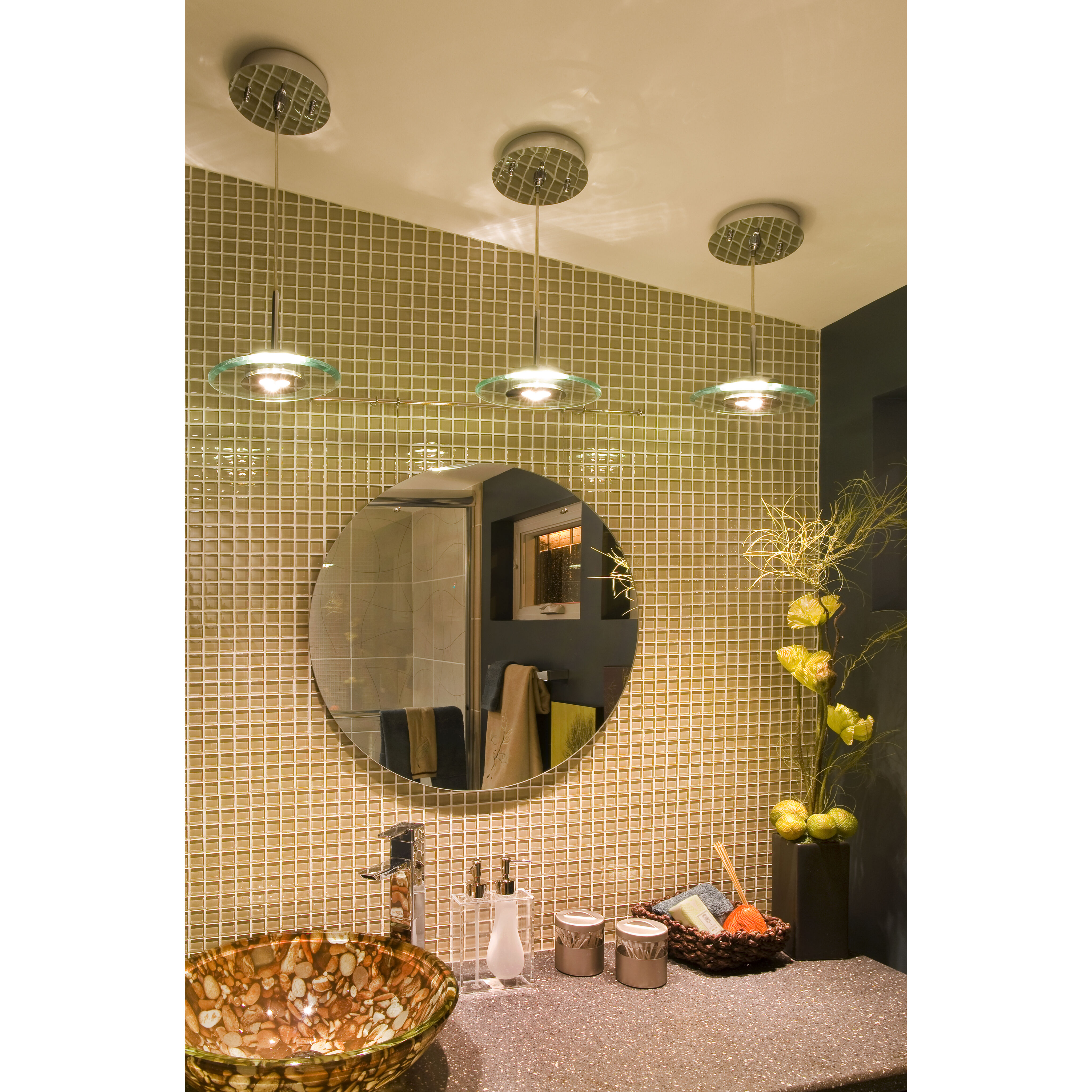 Hagen LED 7 inch Polished Chrome Mini Pendant Ceiling Light