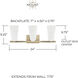 Romy 3 Light 24 inch Matte Brass Vanity Light Wall Light