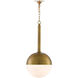 Moonward 1 Light 14 inch Antique Brass Pendant Ceiling Light