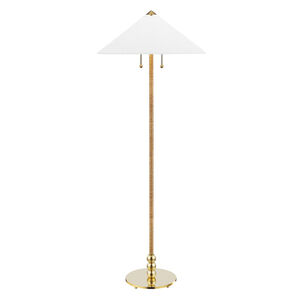 Flare 62.25 inch 60.00 watt Aged Brass Floor Lamp Portable Light