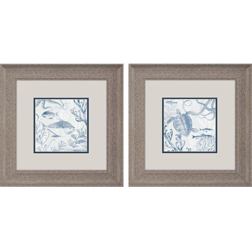 Animals Collection Rustic Wood Grain Framed Art