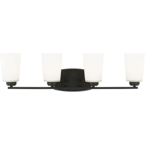 Franport 4 Light 29.38 inch Midnight Black Bath Vanity Wall Sconce Wall Light