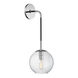 Rousseau 1 Light 7 inch Polished Chrome Wall Sconce Wall Light in Clear Glass