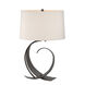 Fullered Impressions 22.1 inch 150 watt Oil Rubbed Bronze Table Lamp Portable Light in Flax