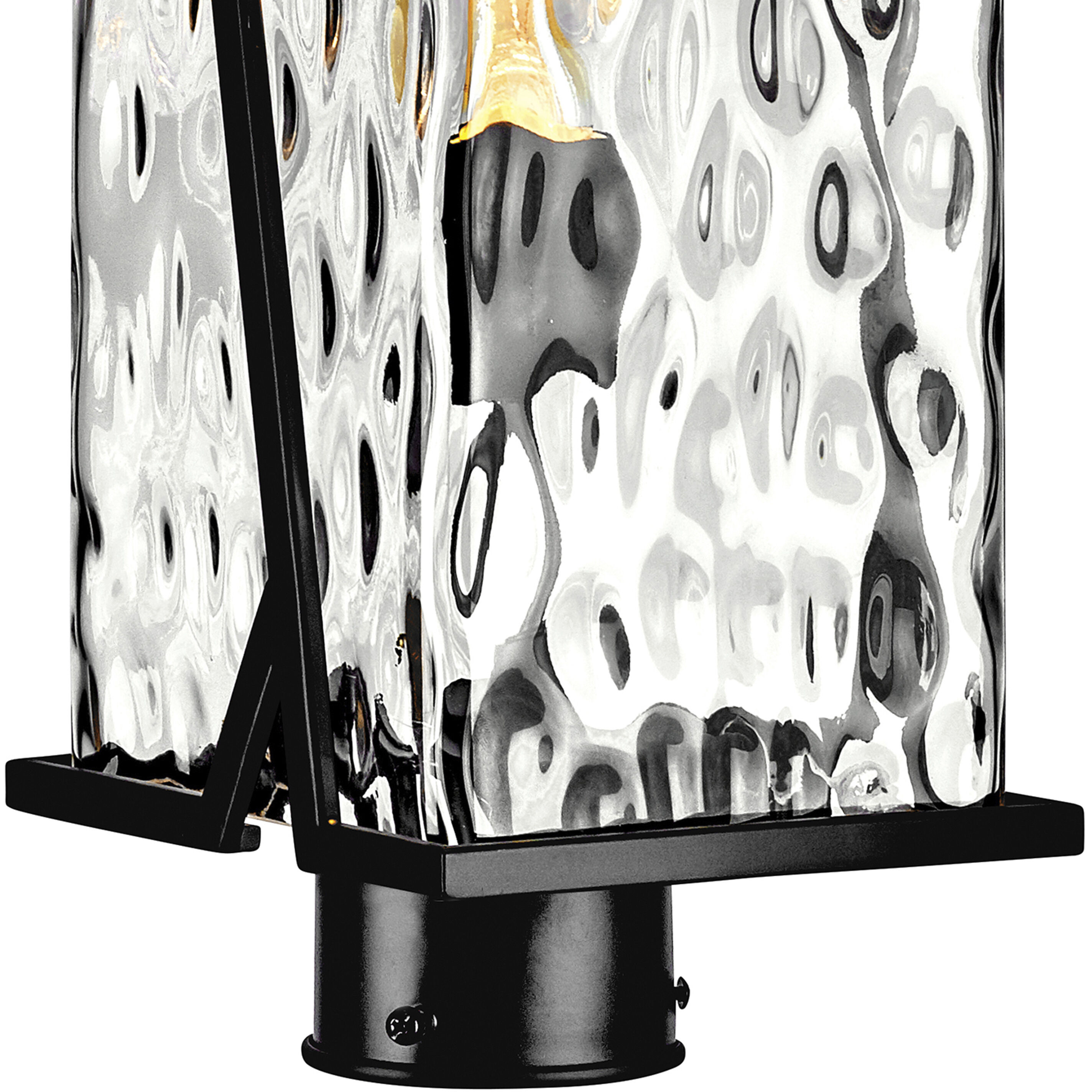 Waterfall 1 Light 18 inch Matte Black Outdoor Post Light