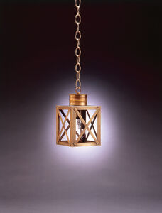 Suffolk 1 Light 5 inch Dark Brass Hanging Lantern Ceiling Light in Clear Glass