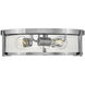 Lowell 3 Light 16 inch Chrome with Clear glass Foyer Light Ceiling Light, Flush Mount