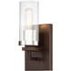Maddox Roe 1 Light 12.25 inch Iron Ore/Gold Dust Bath Light Wall Light