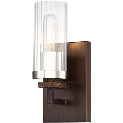 Maddox Roe 1 Light 12.25 inch Iron Ore/Gold Dust Bath Light Wall Light