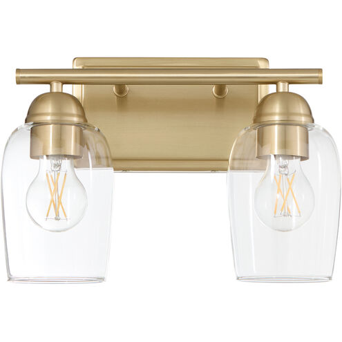 Wallinger 2 Light 13 inch Aged Brass Vanity Light Wall Light