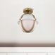 Lincoln 1 Light 11 inch Matte White Semi Flush Mount Ceiling Light