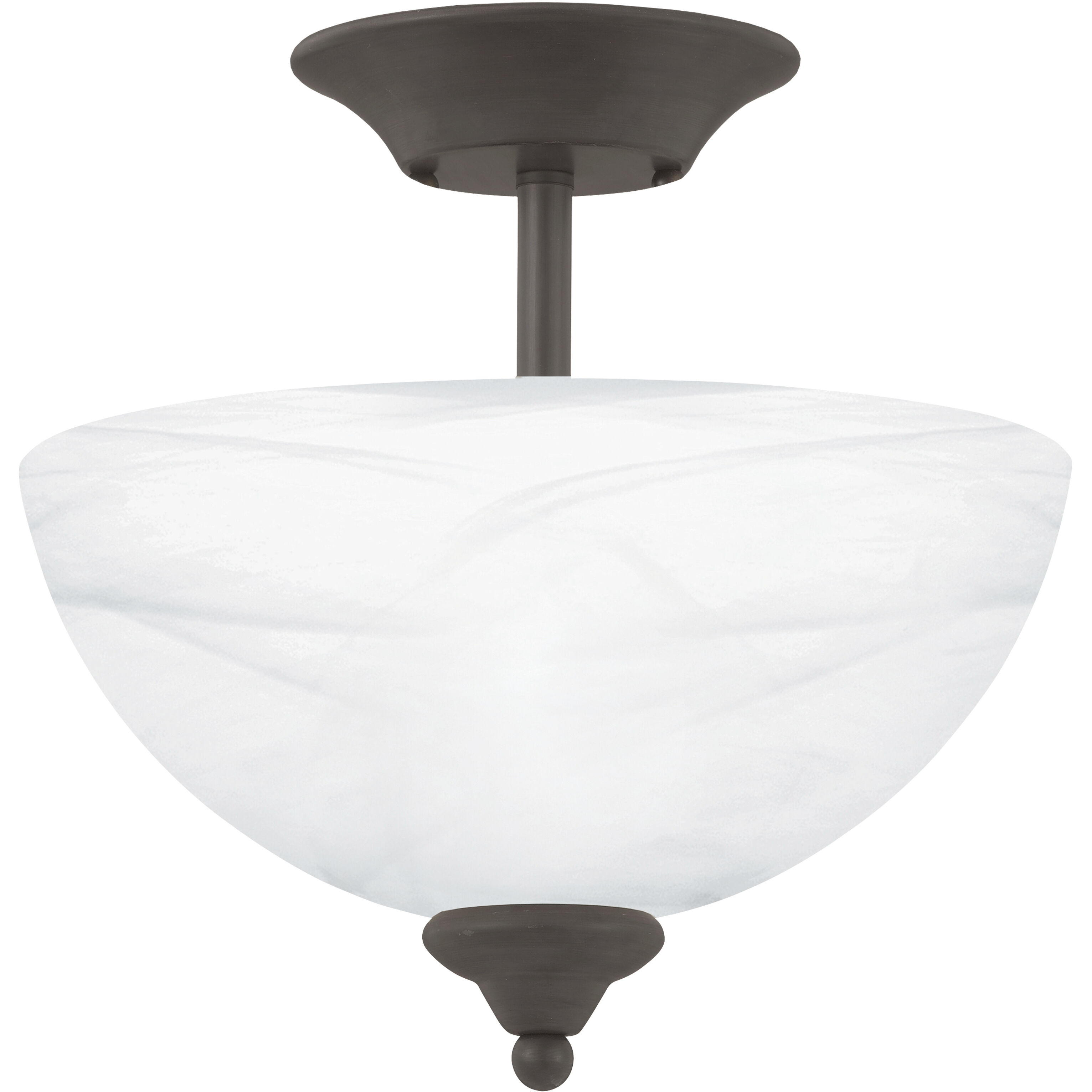 Tahoe 2 Light 11.75 inch Oil Rubbed Bronze Semi Flush Mount Ceiling Light